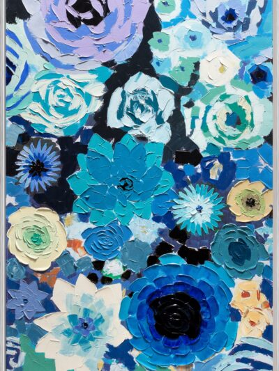 Maal "Blue Flowers" 90x140cm - Image 5