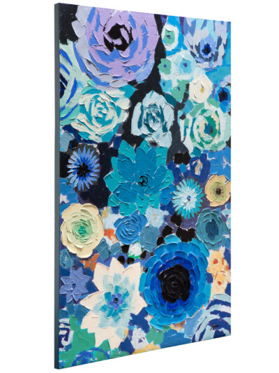 Maal "Blue Flowers" 90x140cm - Image 4