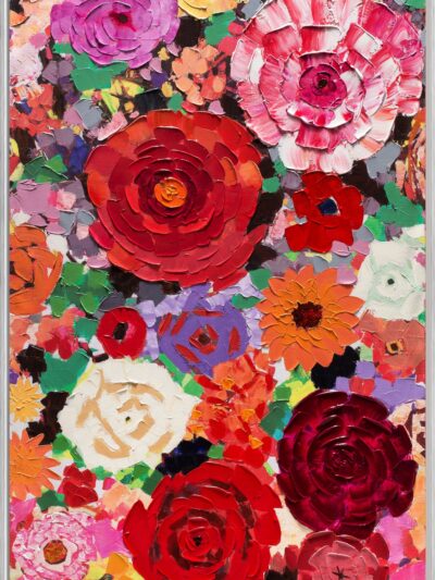 Maal "Red Flowers" 90x140cm - Image 5