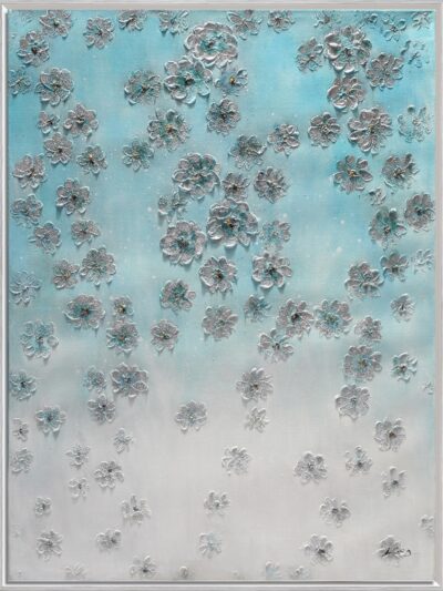 Maal "Blue Flowers" 90x120cm - Image 4