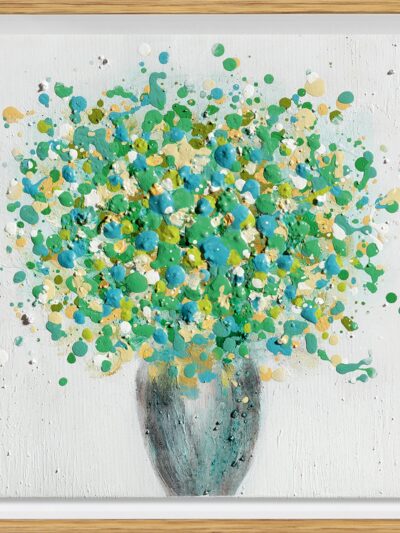 Maal "Green flowers" 30x30cm - Image 4