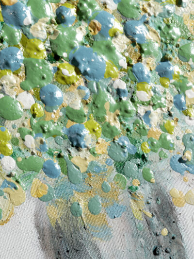 Maal "Green flowers" 30x30cm - Image 2