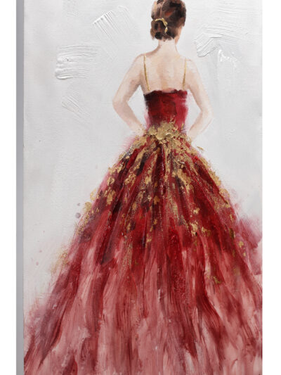 Maal "Lady in red" 60x90cm - Image 5