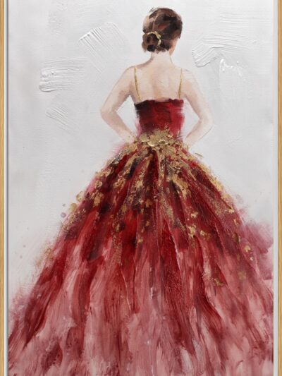 Maal "Lady in red" 60x90cm - Image 6