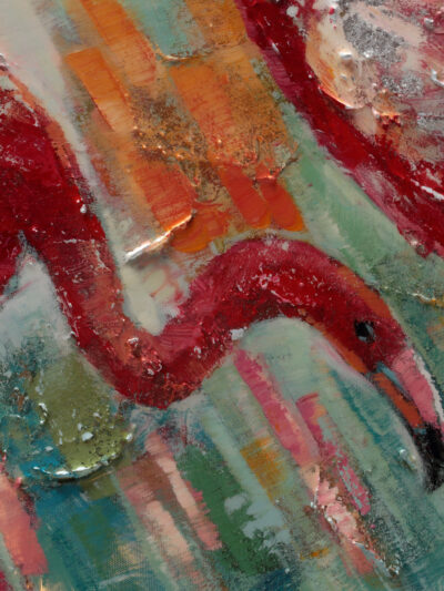 Maal "Flamingos" 90x120cm - Image 5