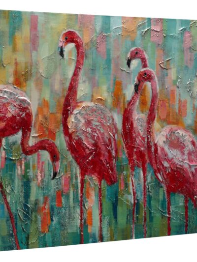 Maal "Flamingos" 90x120cm - Image 4