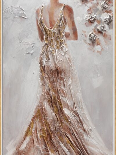 Maal "Lady in gold" 80x160cm - Image 6