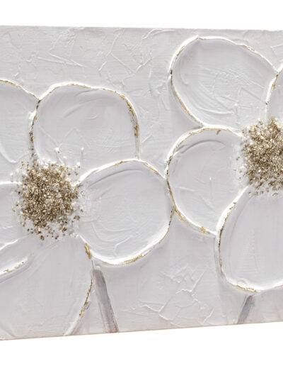 Maal "White flowers" 30x90cm - Image 3