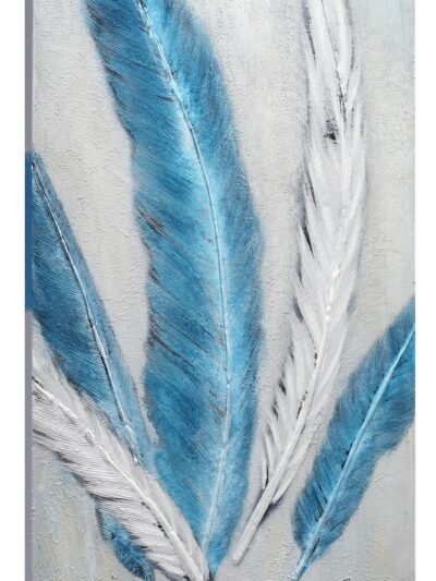 Maal "Blue feather" 60x90cm - Image 3