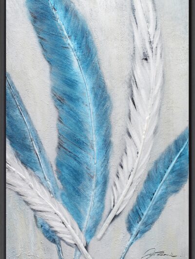 Maal "Blue feather" 60x90cm - Image 5
