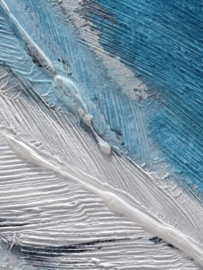 Maal "Blue feather" 60x90cm - Image 2