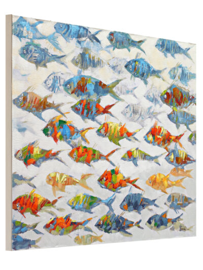 Maal "Fishes" 90x120cm - Image 4