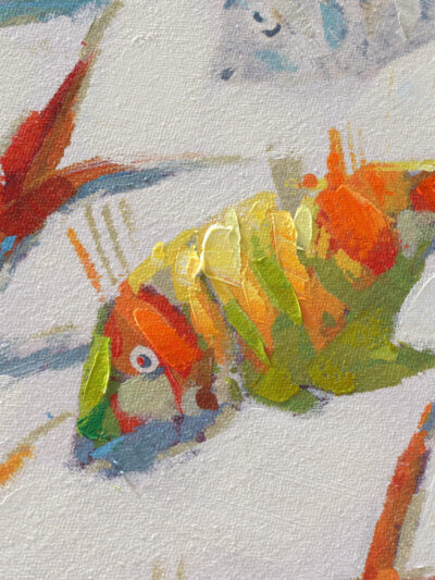 Maal "Fishes" 90x120cm - Image 5