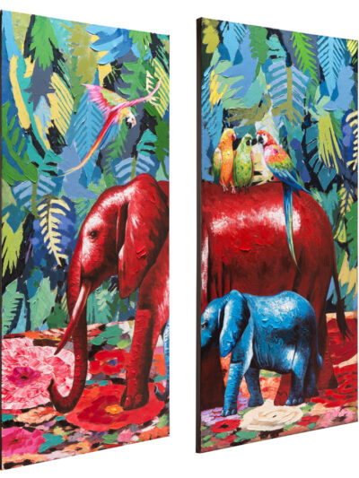 Maal "Elephants" 80x160cm (2tk) - Image 3