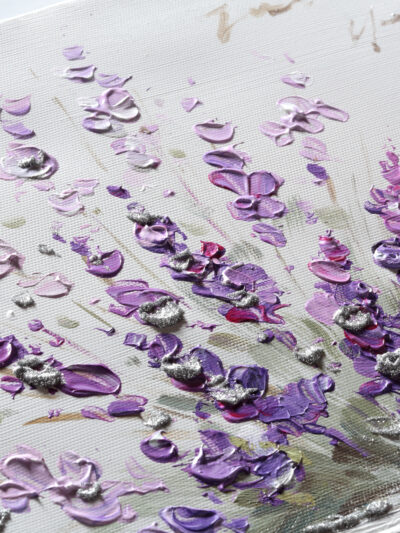 Maal "Purple flowers" 30x30cm - Image 5