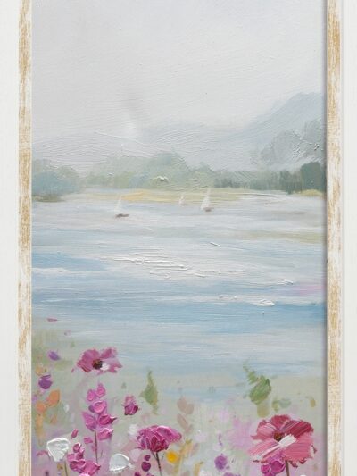 Maal "Purple flower" 30x90cm - Image 6