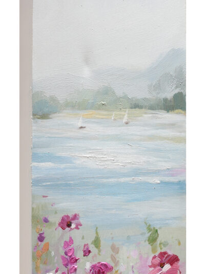 Maal "Purple flower" 30x90cm - Image 4