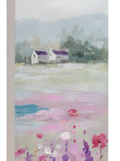 Maal "Purple flower" 30x90cm - Image 4