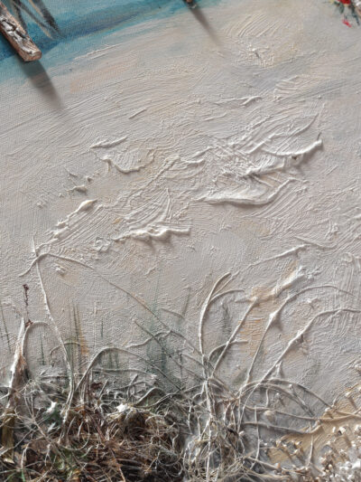 Maal "Red bicycle" 60x120cm - Image 2