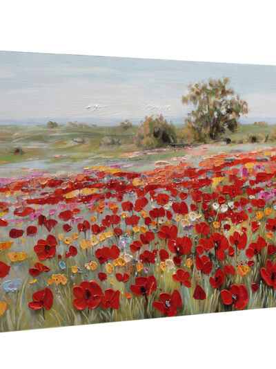 Maal "Red flowers" 65x150cm - Image 4