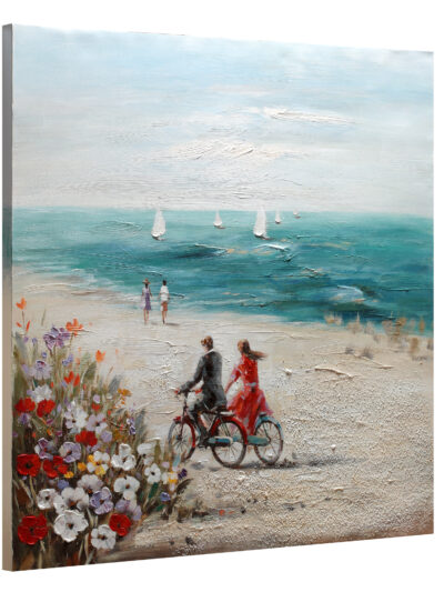 Maal "Cyclists" 100x100cm - Image 3