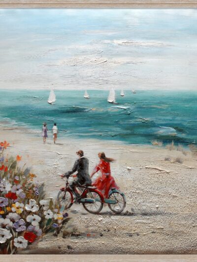 Maal "Cyclists" 100x100cm - Image 6