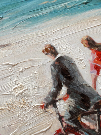 Maal "Cyclists" 100x100cm - Image 2