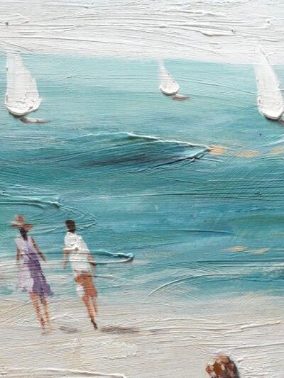 Maal "Cyclists" 100x100cm - Image 5