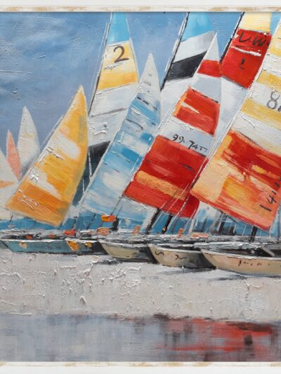 Maal "Sailboats" 90x120cm - Image 6