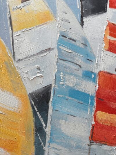 Maal "Sailboats" 90x120cm - Image 3