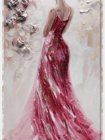 Maal "Lady in red" 80x160cm - Image 6