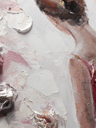 Maal "Lady in red" 80x160cm - Image 5