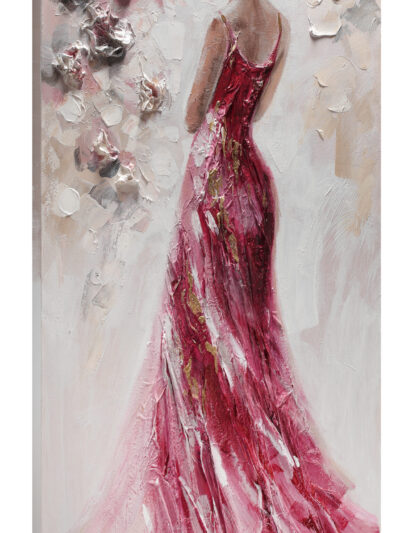 Maal "Lady in red" 80x160cm - Image 4