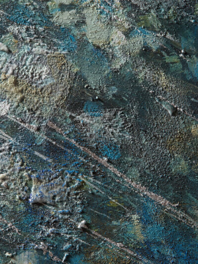 Maal "Blue flowers" 90x120cm - Image 5