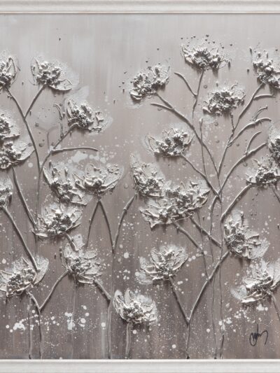Maal "White flowers" 100x100cm - Image 6