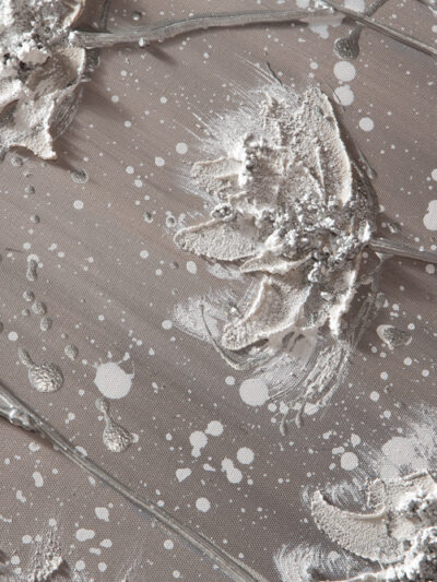 Maal "White flowers" 100x100cm - Image 5