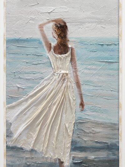 Maal "Lady in white" 60x90cm - Image 6