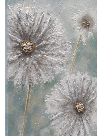 Maal "White flowers" 60x90cm - Image 3