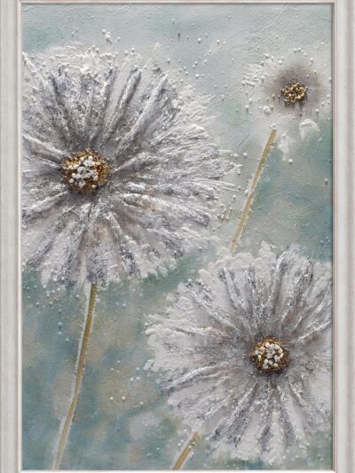 Maal "White flowers" 60x90cm - Image 6