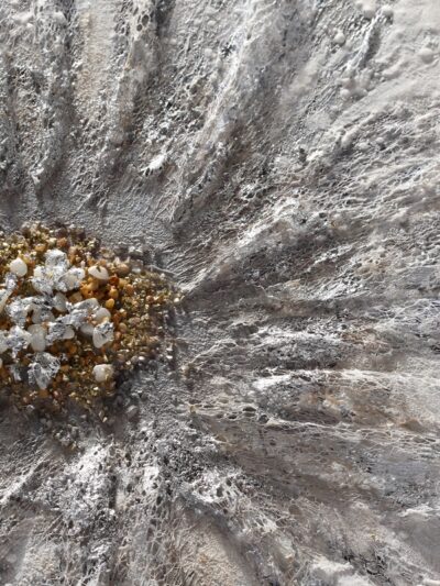 Maal "White flowers" 60x90cm - Image 5