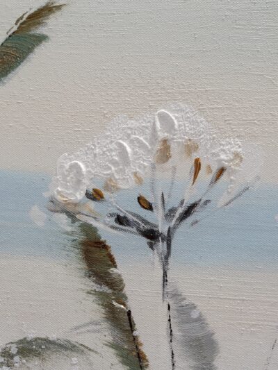 Maal "White flowers" 65x150cm - Image 5