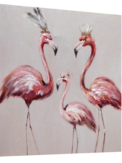 Maal "Flamingos" 80x80cm - Image 3