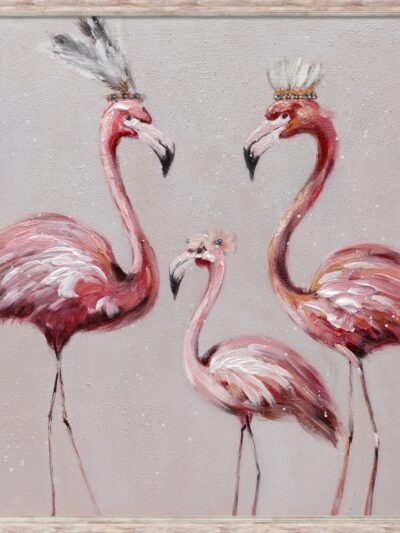 Maal "Flamingos" 80x80cm - Image 6