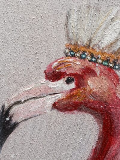 Maal "Flamingos" 80x80cm - Image 2