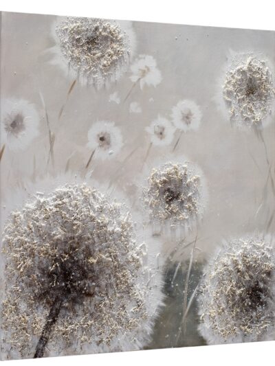 Maal "White flowers" 100x100cm - Image 3