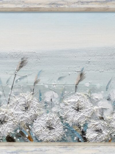 Maal "White flowers" 30x90cm - Image 6