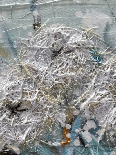 Maal "White flowers" 30x90cm - Image 5