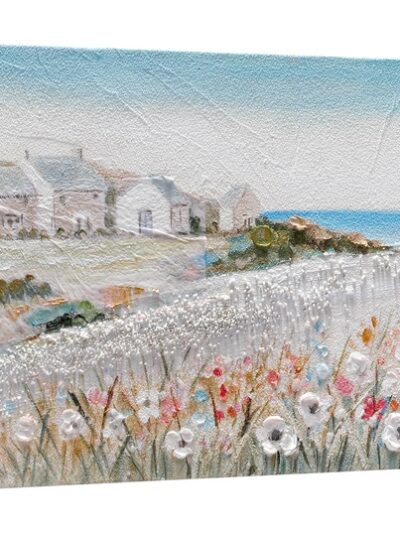 Maal "Whit landscape" 30x90cm - Image 3