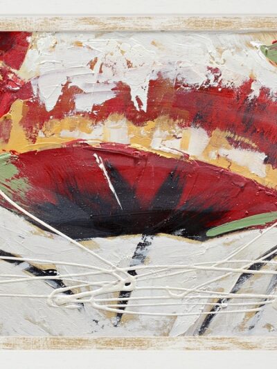 Maal "Red flowers" 30x90cm - Image 6