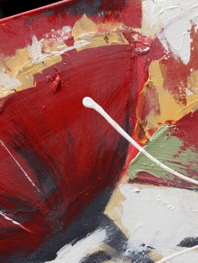 Maal "Red flowers" 30x90cm - Image 2